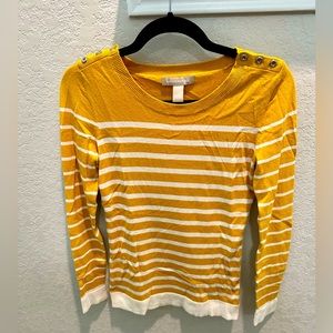 Banana Republic Mustard Striped Sweater